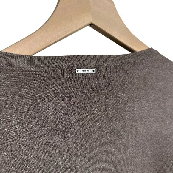 Sioni Large Open Front Longline Soft Cardigan Brown Cozy Minimalist Cotton - Picture 9 of 12